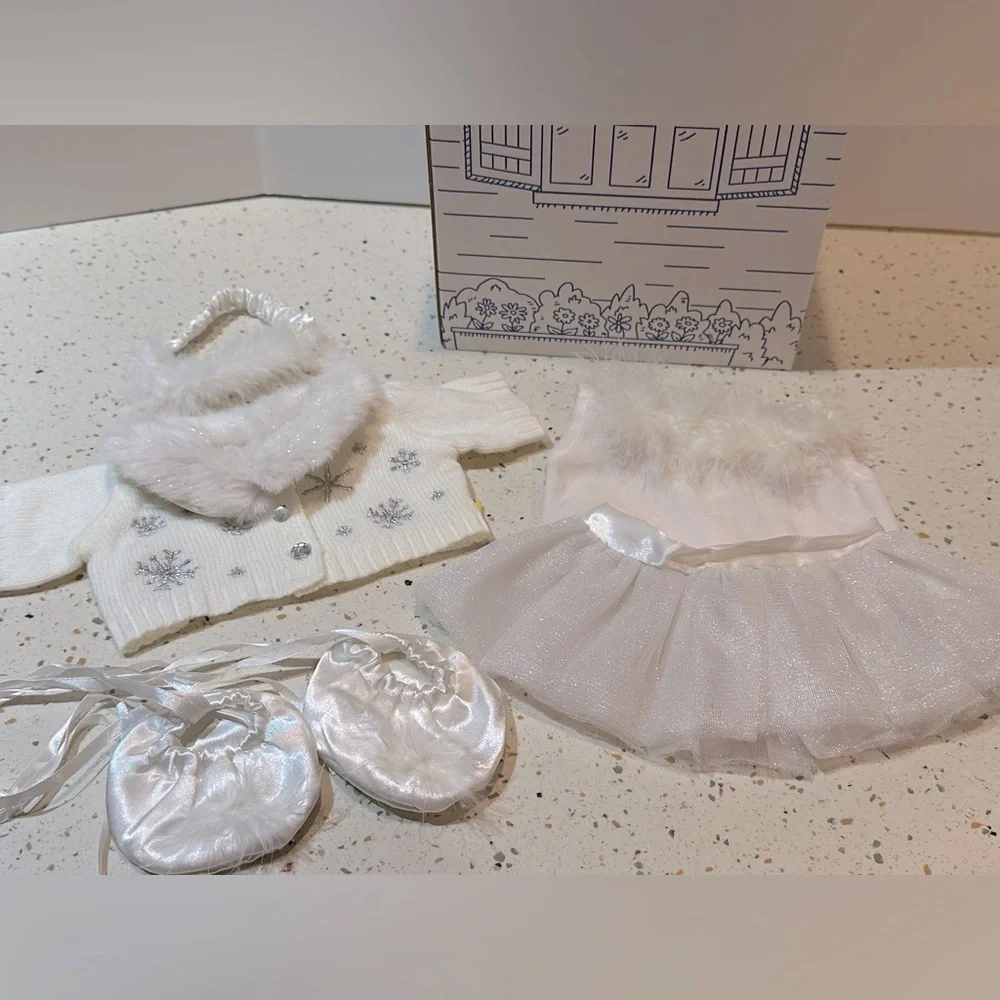 Build-A-Bear Winter Snowflake Outfit Sweater Skirt Slippers Plush‎ NOT Included
